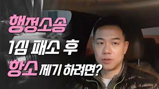 행정 소송 1심 패소 후 항소 제기하려면?