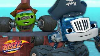 Pirate Crusher & Pickle Hunt for Treasure! | Blaze and the Monster Machines