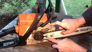 HOW TO PUT ON A CHAIN SAW CHAIN THE RIGHT WAY