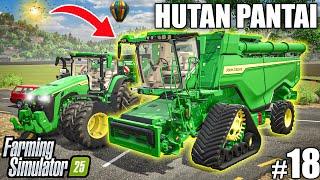 Cutting SOYBEANS w/ THE BIGGEST HARVESTER in FS25 | Farming Simulator 25 - HUTAN PANTAI | Episode 18