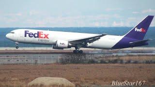 FedEx Express Boeing 767-300F (N134FE) landing at KIX/RJBB (Osaka - Kansai) RWY 24R