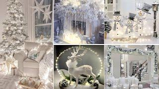 +100 CHRISTMAS DECOR IDEAS 2024 - WHITE CHRISTMAS DECORATIONS IDEAS - CHRISTMAS TRENDS 2024 