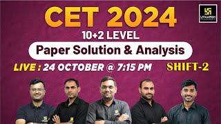 24 Oct. Raj. Cet Paper Solution 2024 | Raj. CET(10+2) Paper Solution (Shift 2) | Utkarsh Classes