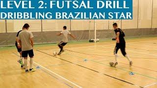 Futsal Training Drill: Level 2 Dribbling Brazilian Star