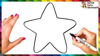 How To Draw A Star Step By Step ⭐ Star Drawing Easy