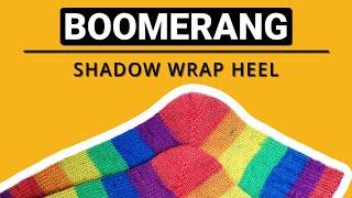 How to knit boomerang / shadow wrap heel. Knitting tutorial.