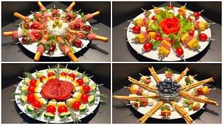 SNACK PLATE for your guests! 4 options for beautiful serving of cheeses and meats for the holiday!