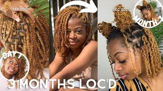 Two Strand Twist Starter Locs | 3 Month Loc Journey! *lots of pictures and videos*