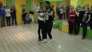 Kizomba Class 18.01.16 at AfroFusion School - Ilya Subachev & Nadin Kuzmina