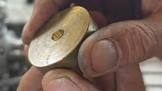 Making a Brass Knob on a Lathe.