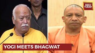 UP CM Yogi Adityanath Meets RSS Chief Mohan Bhagwat To Discuss 'Population Imbalance'