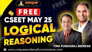 FREE CSEET MAY 25 | LOGICAL REASONING LECTURE 26 | CMA PUSHKARAJ SIR