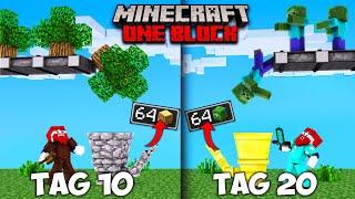 20 TAGE in einer 1 BLOCK MINECRAFT WELT!