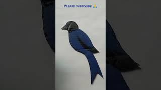 crafts cardboard bird drawing.colour art.#shorts #subhadip art and craft