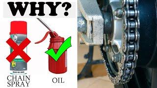 How To BEST LUBRICATE a Motorcycle Chain Whist Traveling - Use Heavy Duty Oil, Not Chain Spray!