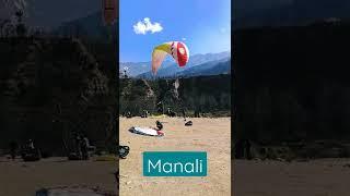 Paragliding at Manali 🪂 #paragliding #manali #advanture #viralshorts