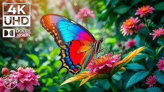 Symphony of Insects - 4K Vibrant Butterfly Colors and Soft Music, Relaxig Music for Peaceful