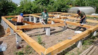 We have built the cheap summer house. From start to finish