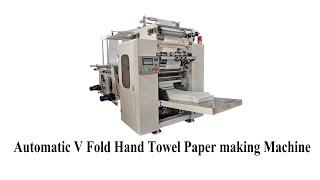 V folding glue lamination hand towel paper making machine