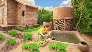 Survival Girl, Building a Bamboo Modern Private House with Nature Everybody Dream to Live