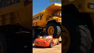 Lighting McQueen Crash Big USA Mining Mixer Truck Monster  #mcqueen #shorts