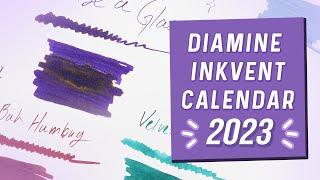 Swatch with Yoseka: Diamine 2023 Inkvent Calendar - All 25 Ink Colors!