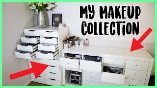 MY MAKEUP COLLECTION!! Organized, Decluttered + Storage Ideas!