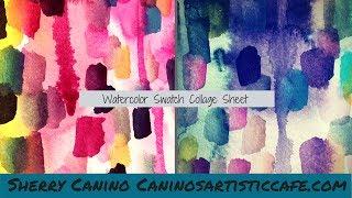 Create some watercolor swatch paper for collage or art journaling