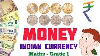 Money/ Indian Coins and Currency notes for kids/ GRADE 1