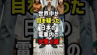 世界中が目を疑った日本の電車内の光景3選　#海外の反応