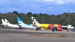 Movimento Recorde no aeroporto de Salvador - Pousos e decolagens incríveis 