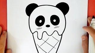 HOW TO DRAW A CUTE PANDA ICE CREAM