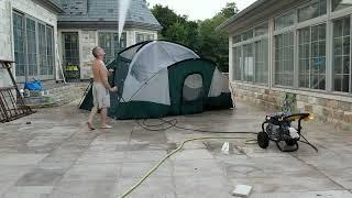 Cleaning up Ozark tent. 16 years old tent. Easy way.