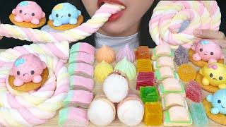 ASMR RAINBOW MARSHMALLOW, MERINGUE KARAKTER, KOHAKUTO, ICE CREAM MALLOW, RAINBOW JELLY CANDY