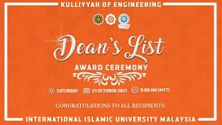 Dean's List Ceremony Sem 2 2020/2021