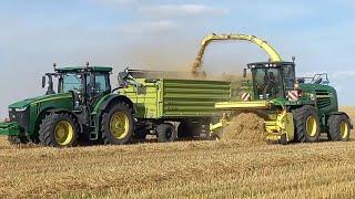 John deere 7350 Wintergerste häckseln/Gülle fahren.John deere 7920/8320r/NH T7235-Conow HW80