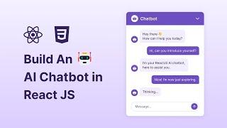  Build AI Chatbot in React JS & CSS | React JS Chatbot Tutorial