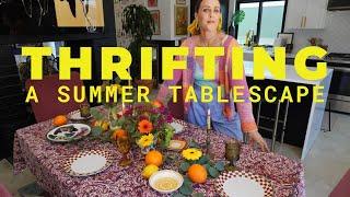 THRIFTING A SUMMER TABLESCAPE/ COLORFUL SUMMER TABLESCAPE