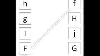 Free Download Kindergarten Upper and lower case matching worksheets