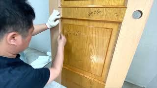 The old door was renovated, and it was beautiful and clean / Multipurpose Decoration Film (4)