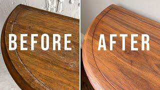 RESTORATION of a Vintage Walnut Side Table (Refinishing Walnut Furniture)