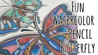 Fun and Simple Watercolor Pencil Butterfly