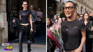 Bella Hadid Stuns in Paris with Chic Street Style & Roses! 