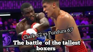 Battle of the Tallest Boxers Fundura 6'7 vs Clark 6'2 #highlights