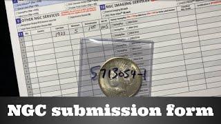 How to fill out NGC coin submission form - cliff notes version