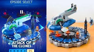 The Jango Fett vs Obi Wan diorama from the LEGO Star Wars game