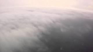 Paramotor, flying in the clouds