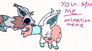 You spin me animation meme