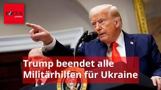 Nach Eklat im Weißen Haus: Trump stoppt laut Bericht alle US-Militärhilfen für Ukraine