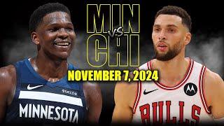 Minnesota Timberwolves vs Chicago Bulls Full Game Highlights - November 7, 2024 | 2024-25 NBA Season